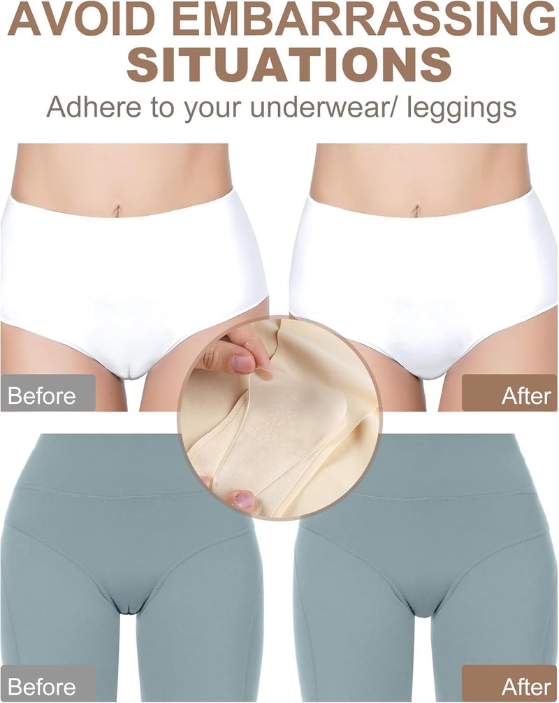 CICKEE Camel Toe Concealer Reusable Silicone Prevention Underwear for Women Cameltoe Hider Cover Insert Pad for Yoga Swimsuit Leggings Activewear Bikini - 3 Pack in Nude 1 Pack in Transparent - Image 2